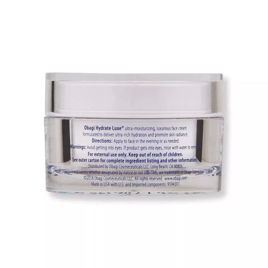 Obagi Hydrate Luxe Moisture-Rich Cream jar back view