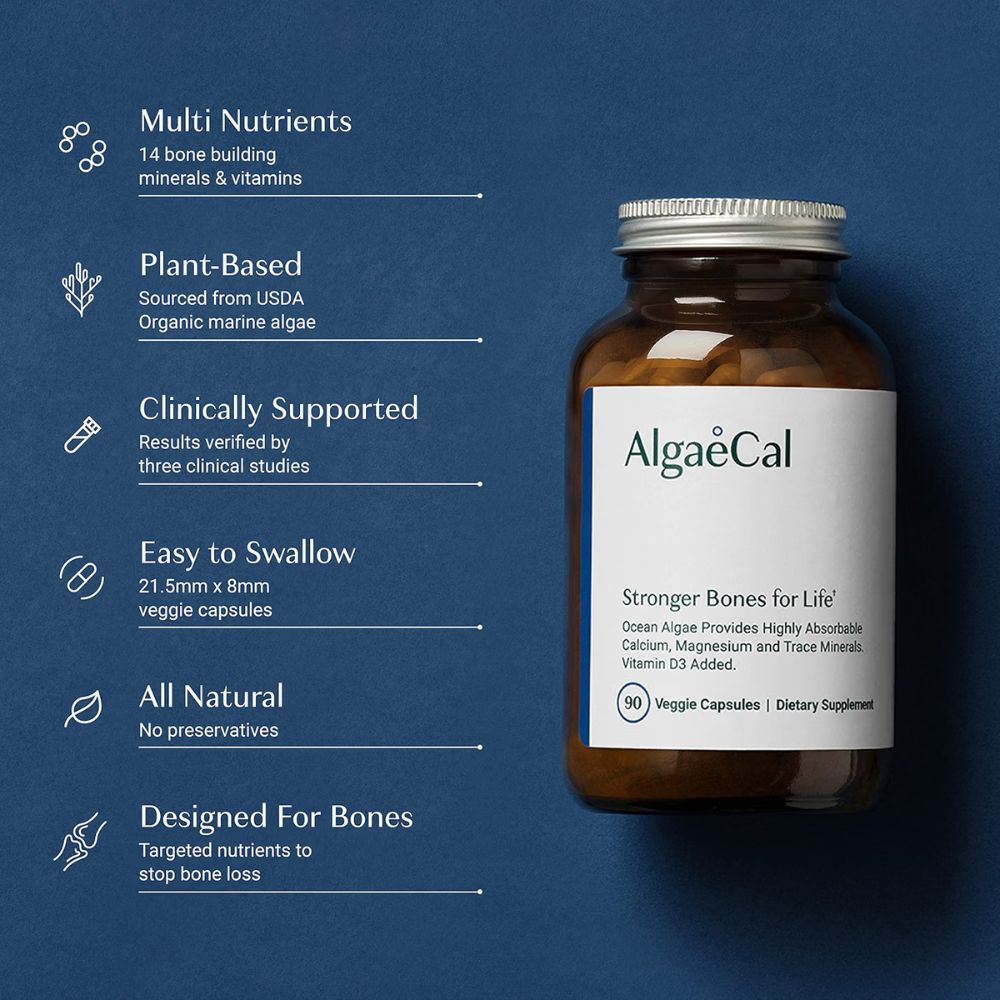AlgaeCal plant-based calcium supplement with multiple nutrients and marine algae