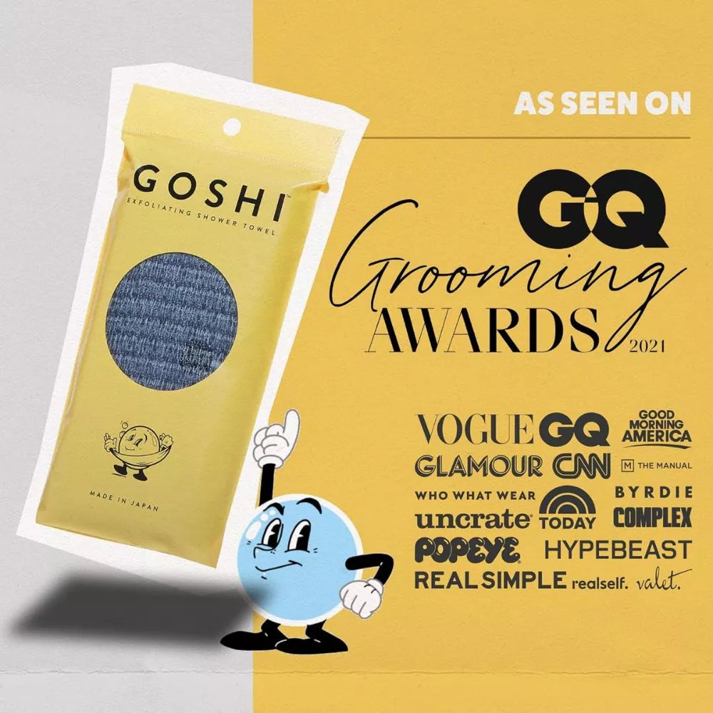 GOSHI Exfoliating Shower Towel featured in grooming awards