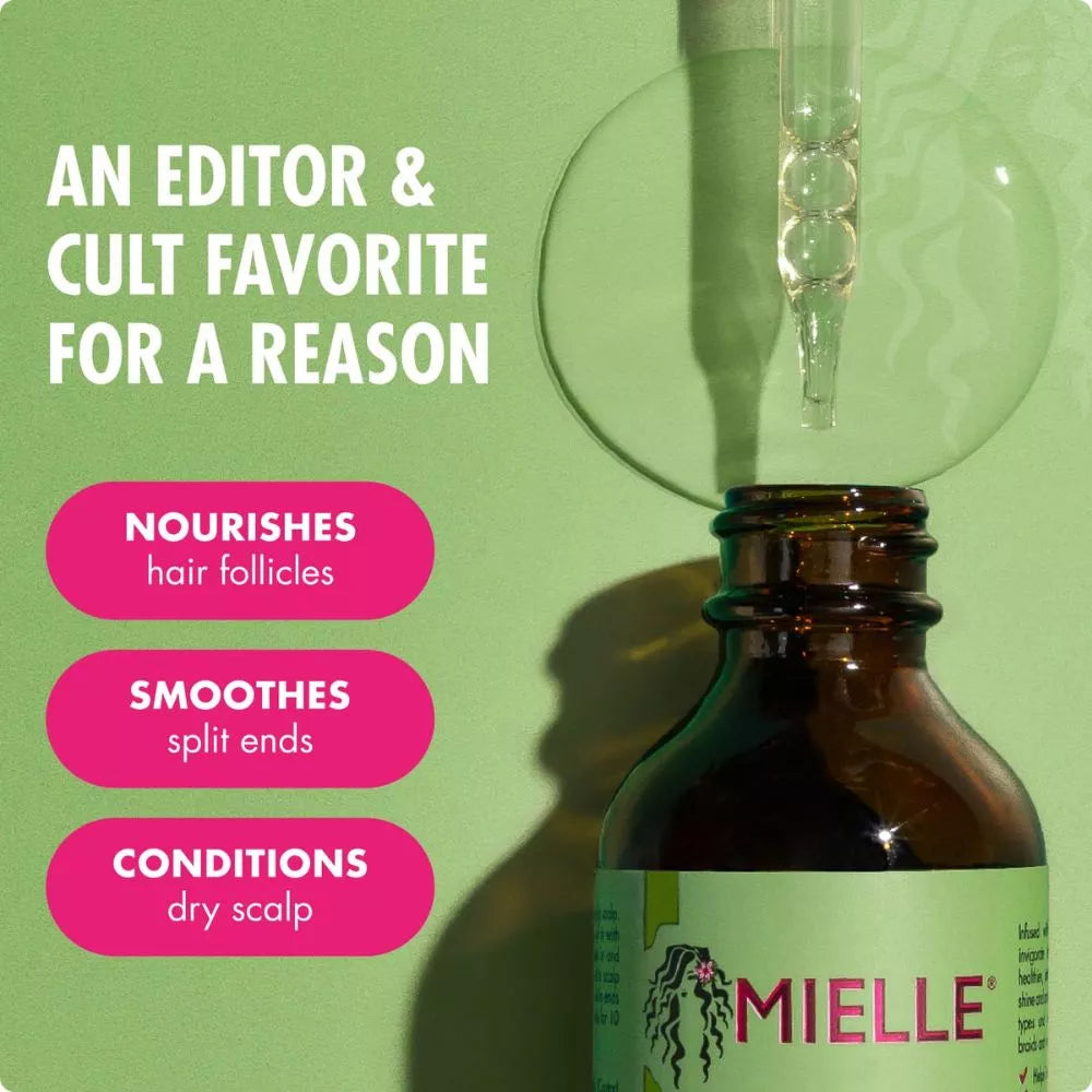 Mielle Rosemary Mint Hair Oil showing nourishing and conditioning benefits for hair