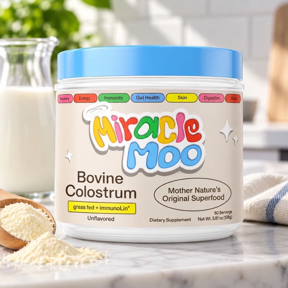 Miracle Moo Bovine Colostrum unflavored powder 60 servings