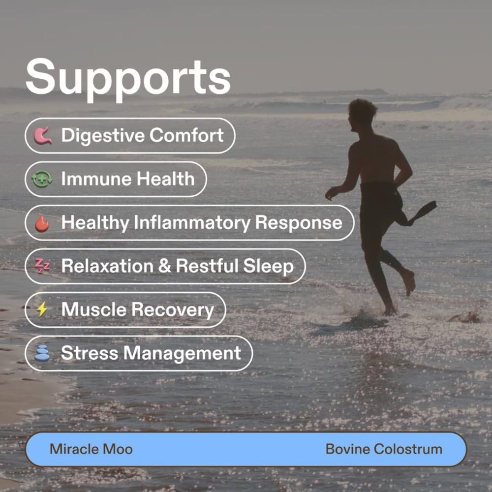 Miracle Moo Bovine Colostrum wellness support for digestive and immune health