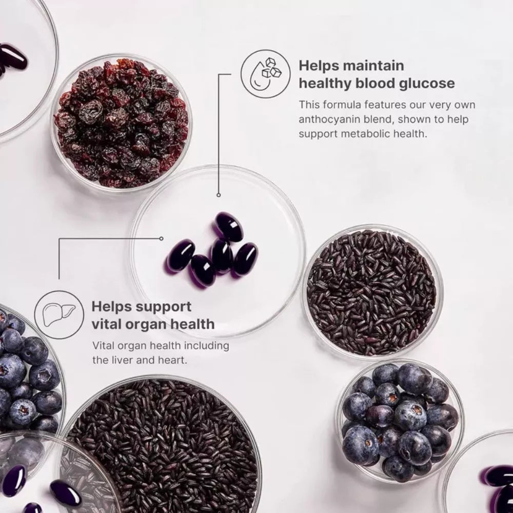 Nu Skin ageLOC Meta anthocyanin blend with black rice black currant and bilberry