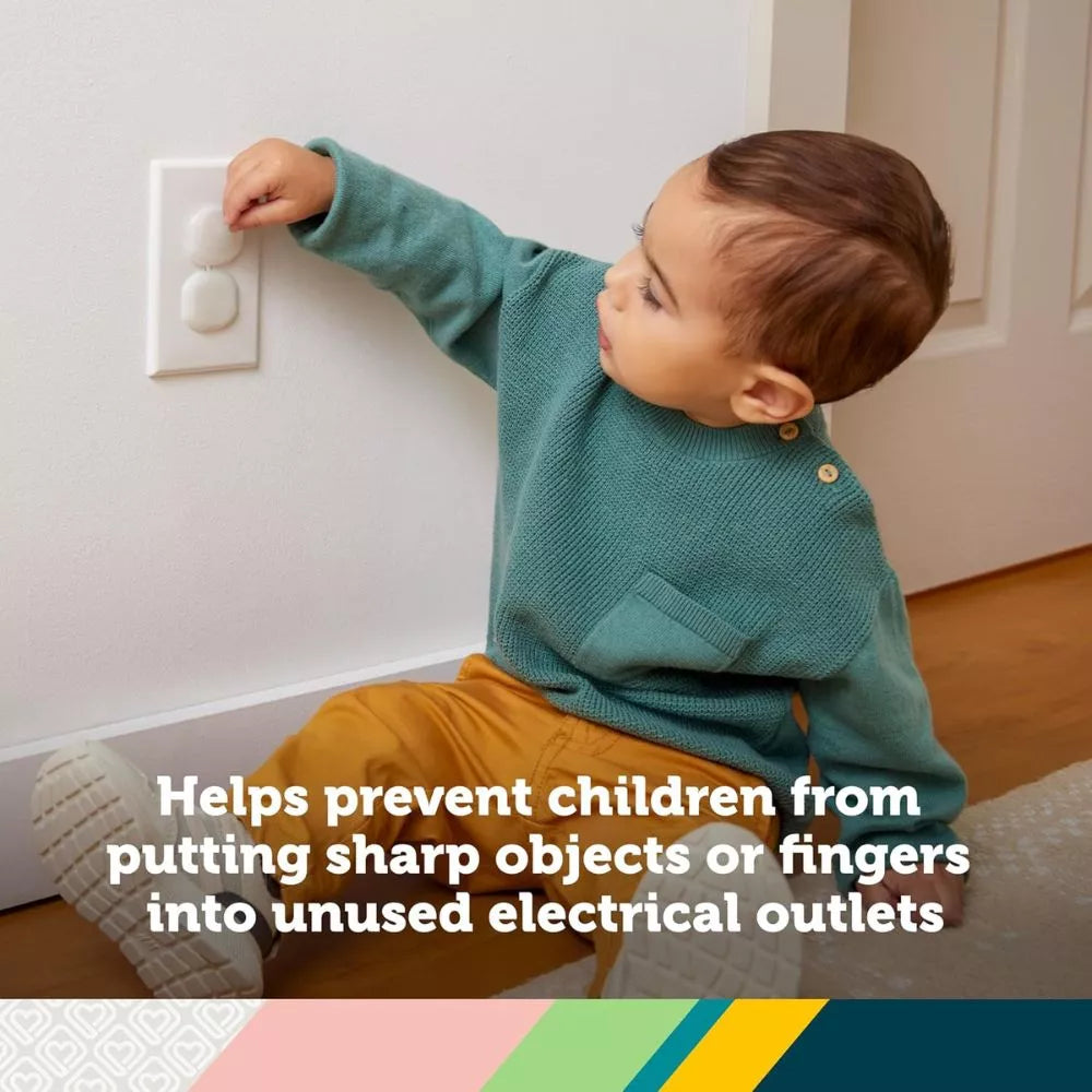Safety 1st Plug Protectors helping prevent children from accessing unused electrical outlets