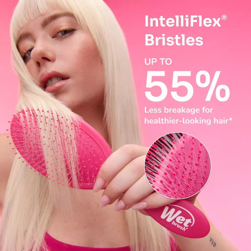 Wet Brush Original Detangler with IntelliFlex bristles showing up to 55% less breakage